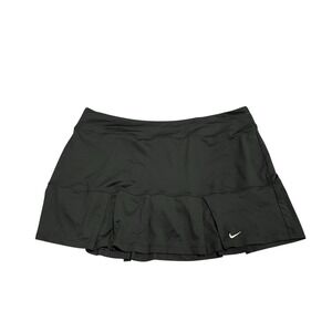 Nike Dri Fit Skort Womens XL Black Lined Stretch Golf Tennis Pleated Athleisure
